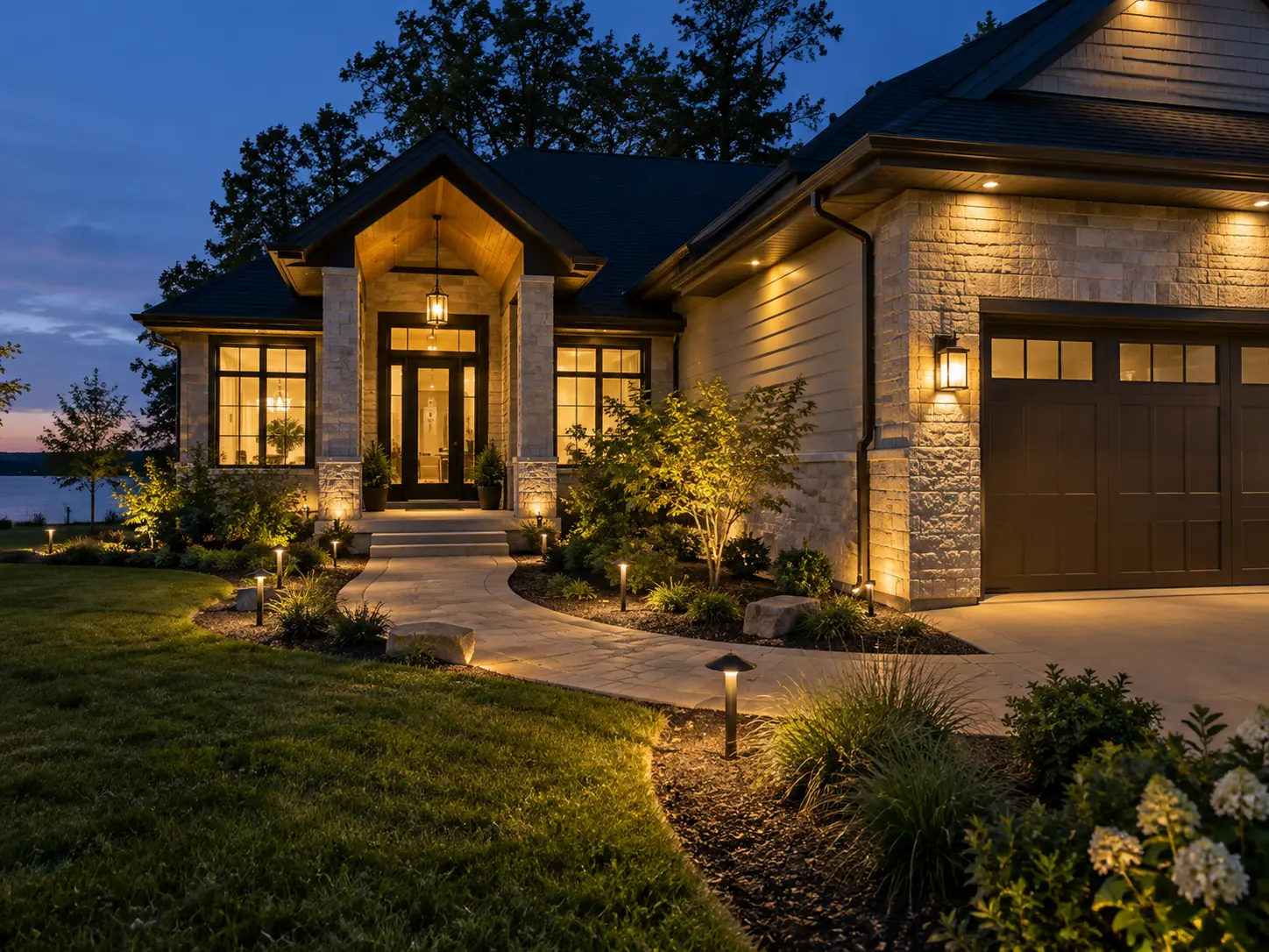 Outdoor lighting installation Mississauga — landscape security lighting Mississauga Volt Electric